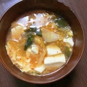暖まる♪キムチと豆腐と卵のスープ